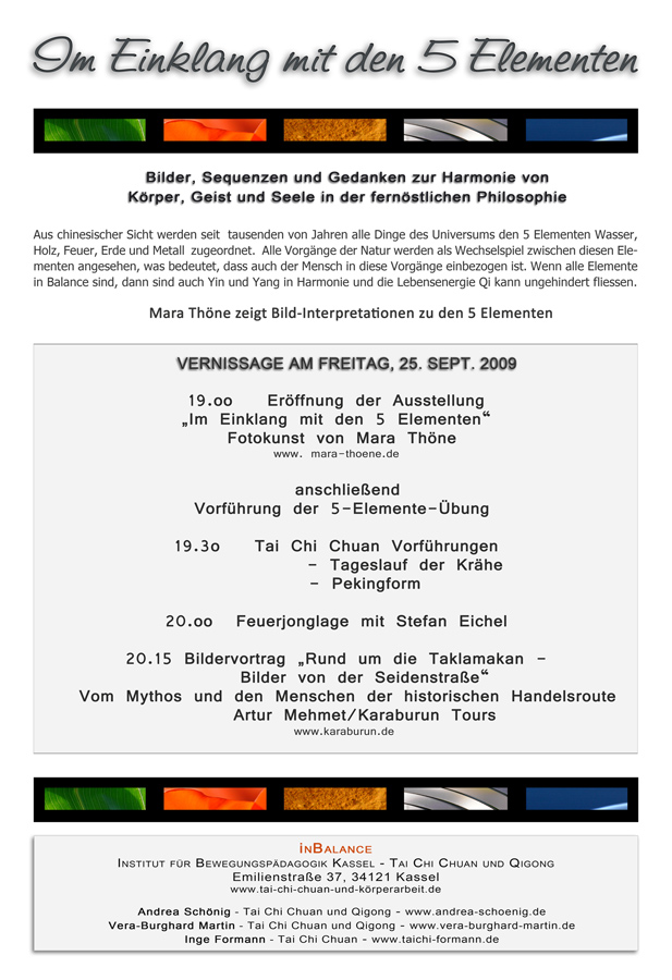 Programm zur Vernissage