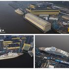 Project Omar Yacht wird Dilbar (aerial photo)