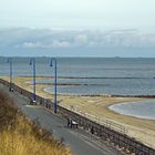 Promenade in Wittdün mit Blick auf die Hallig Langeneß