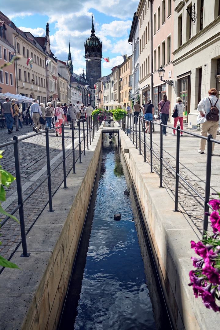 Promenade zur Schlosskirche in Wittenberg