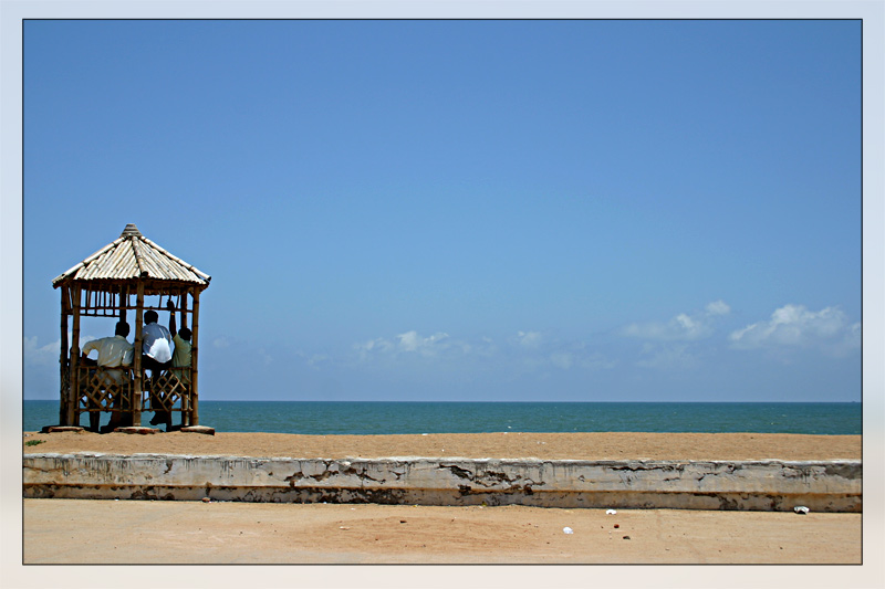 Promenadenblick in Pondicherry