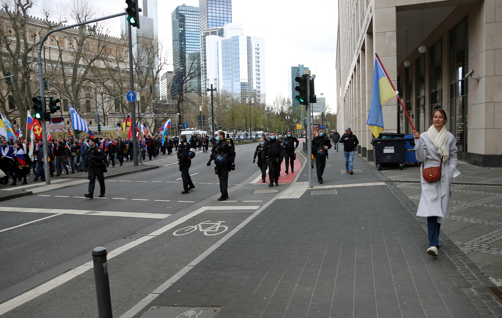 Prorussische - Prorussian Demonstration - Gegendemonstration