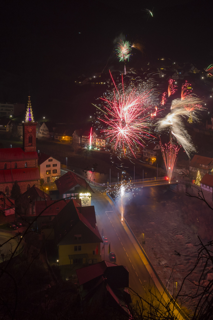 Prosit Neujahr 2020 in Weisenbach im Murgtal