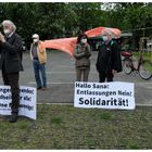 Protest an der Sana Klinik in Offenbach