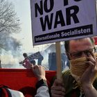 protest with teargass Strasbourg