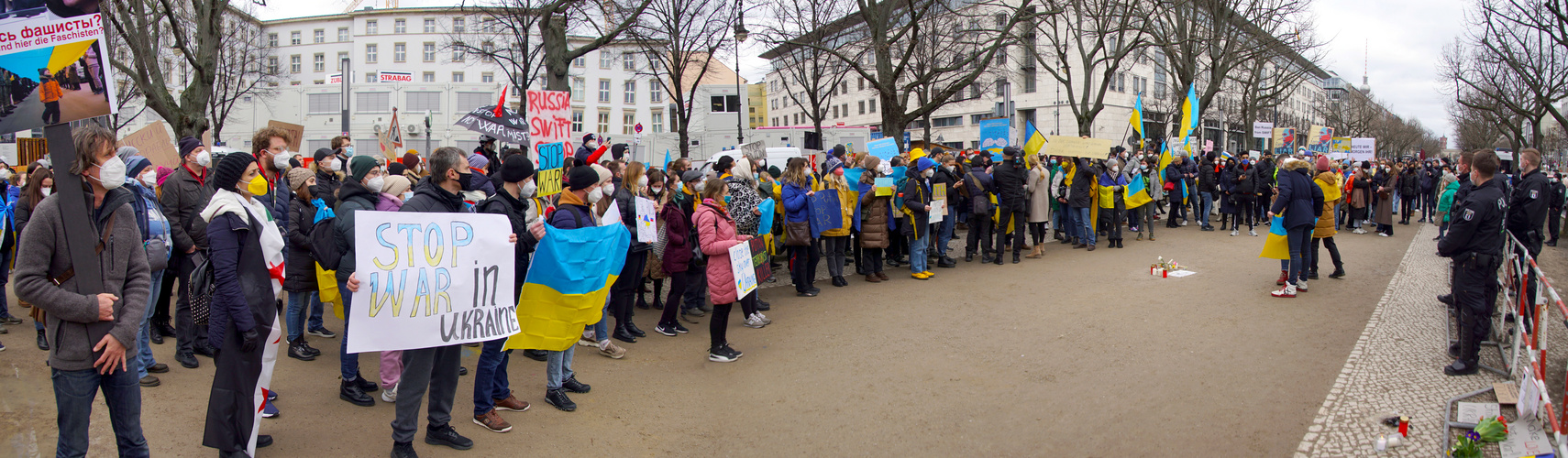 Proteste vor der Russischen Botschaft (1)