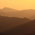 Provence-Berge im Abendlicht