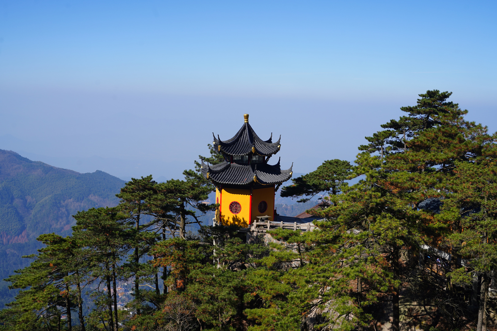 Provinz Anhui das Jiuhua Gebirge ,auf dem Jiuhua berg..