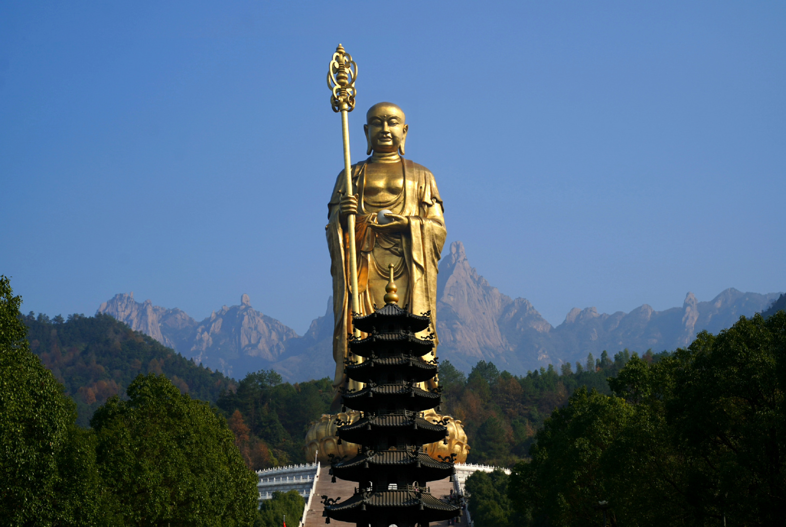 Provinz Anhui das Jiuhua Gebirge .