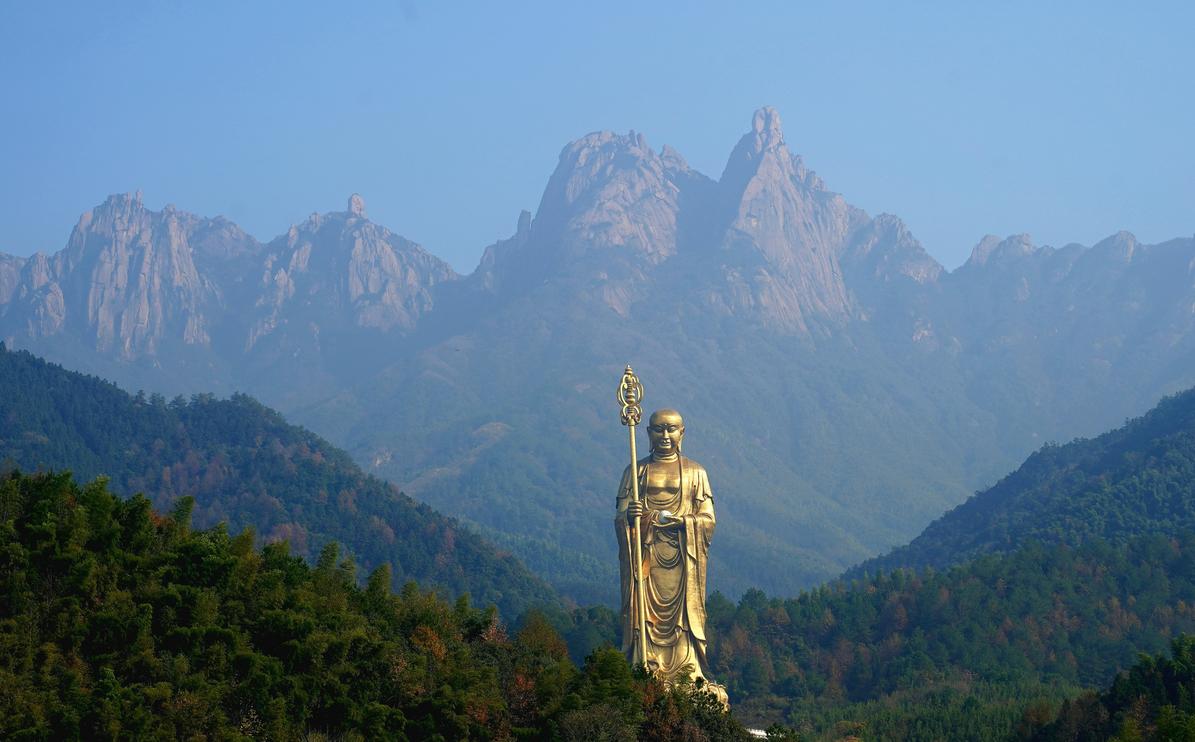 Provinz Anhui das Jiuhua Gebirge 