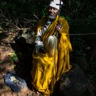 Prêtre chrétien orthodoxe sur la péninsule de Zegué, sur le lac Tana, Etat d'Amhara.