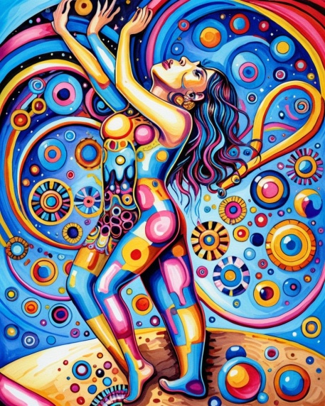 Psychedelic Art Girl