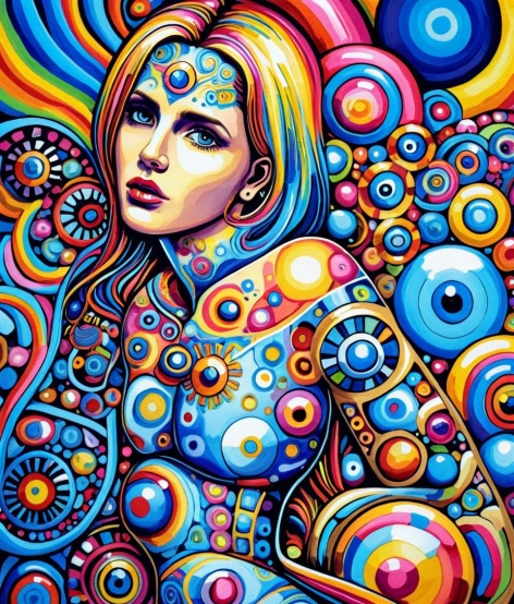 Psychedelic Art Girl
