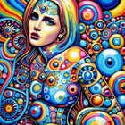 Psychedelic Art Girl