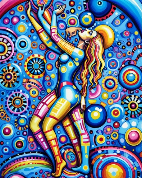 Psychedelic Art Girl