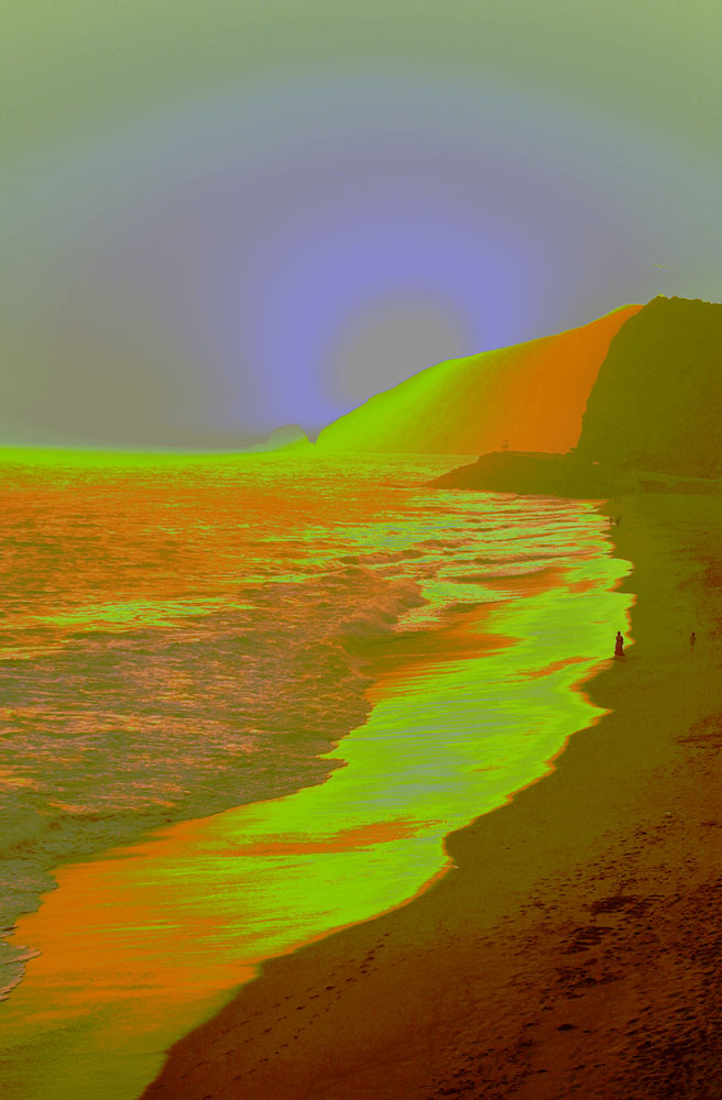 Pt Mugu sunset in abstract