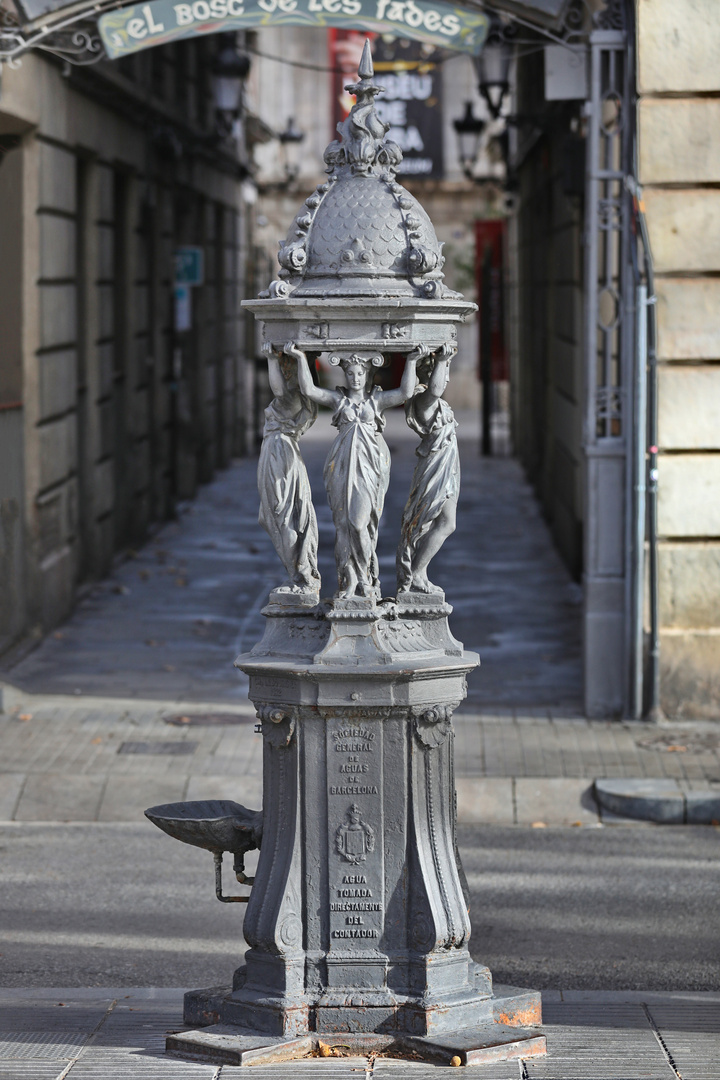 Public Art Deco Drinking Water Fountain