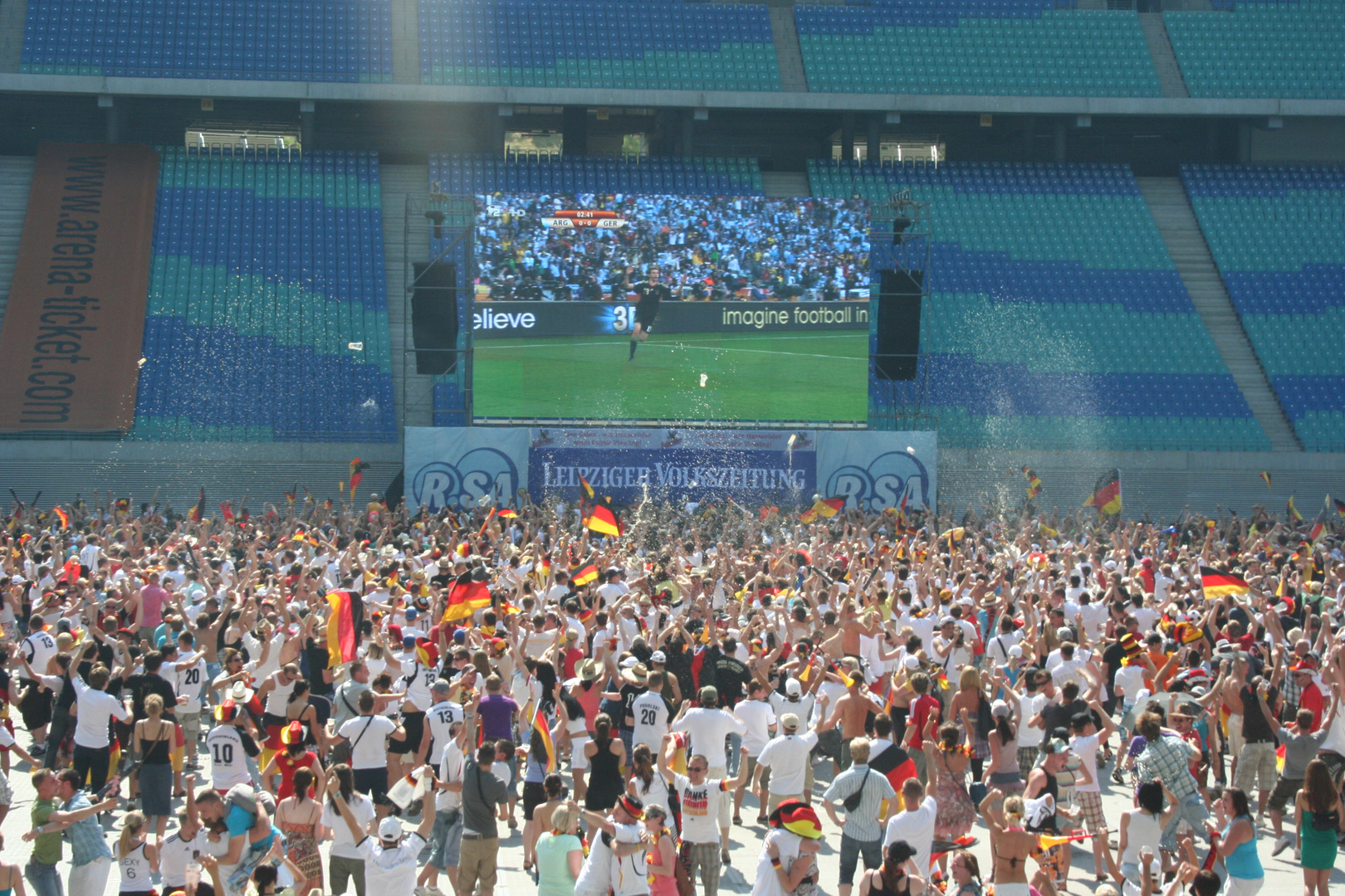 Public Viewing in Leipzig - Deutschland gegen Argentinien