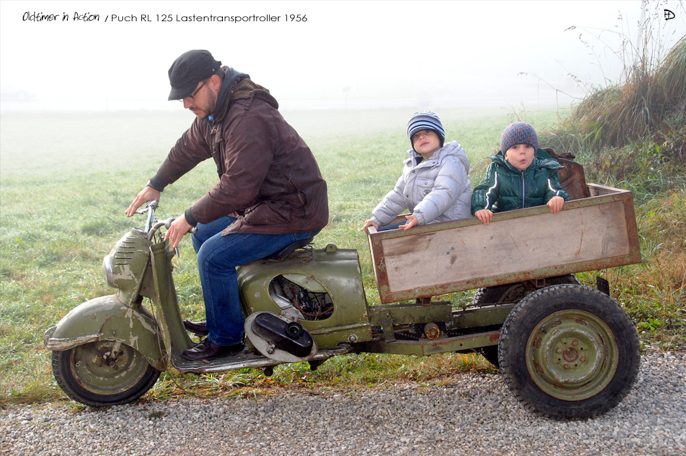 Puch RL 125 Lastenroller als Kindertransporter