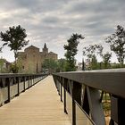 Puente de hierro sobre rio Tordera