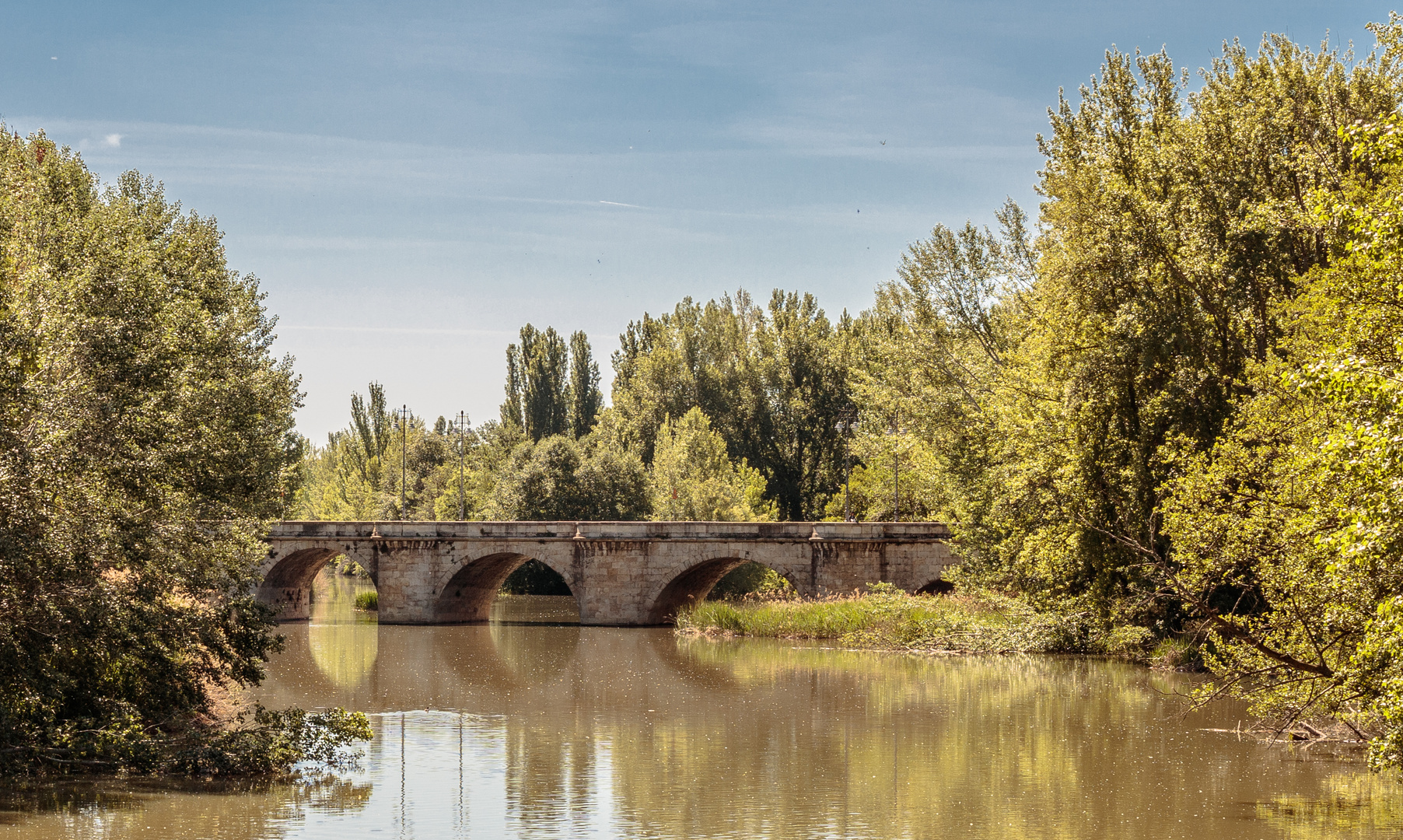 puente sobre el rio Carrión, Palencia Imagen & Foto elementos