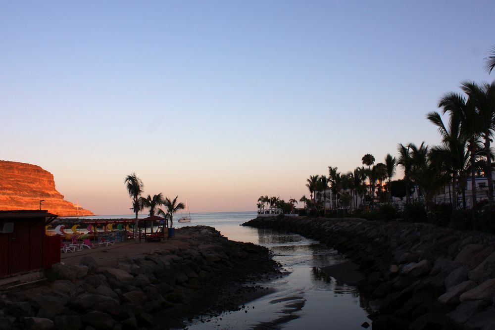 puerto de mogán atardeciendo