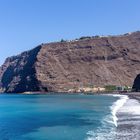 Puerto de Tazacorte vor der Steilwand am Ende der Angustias Schlucht  