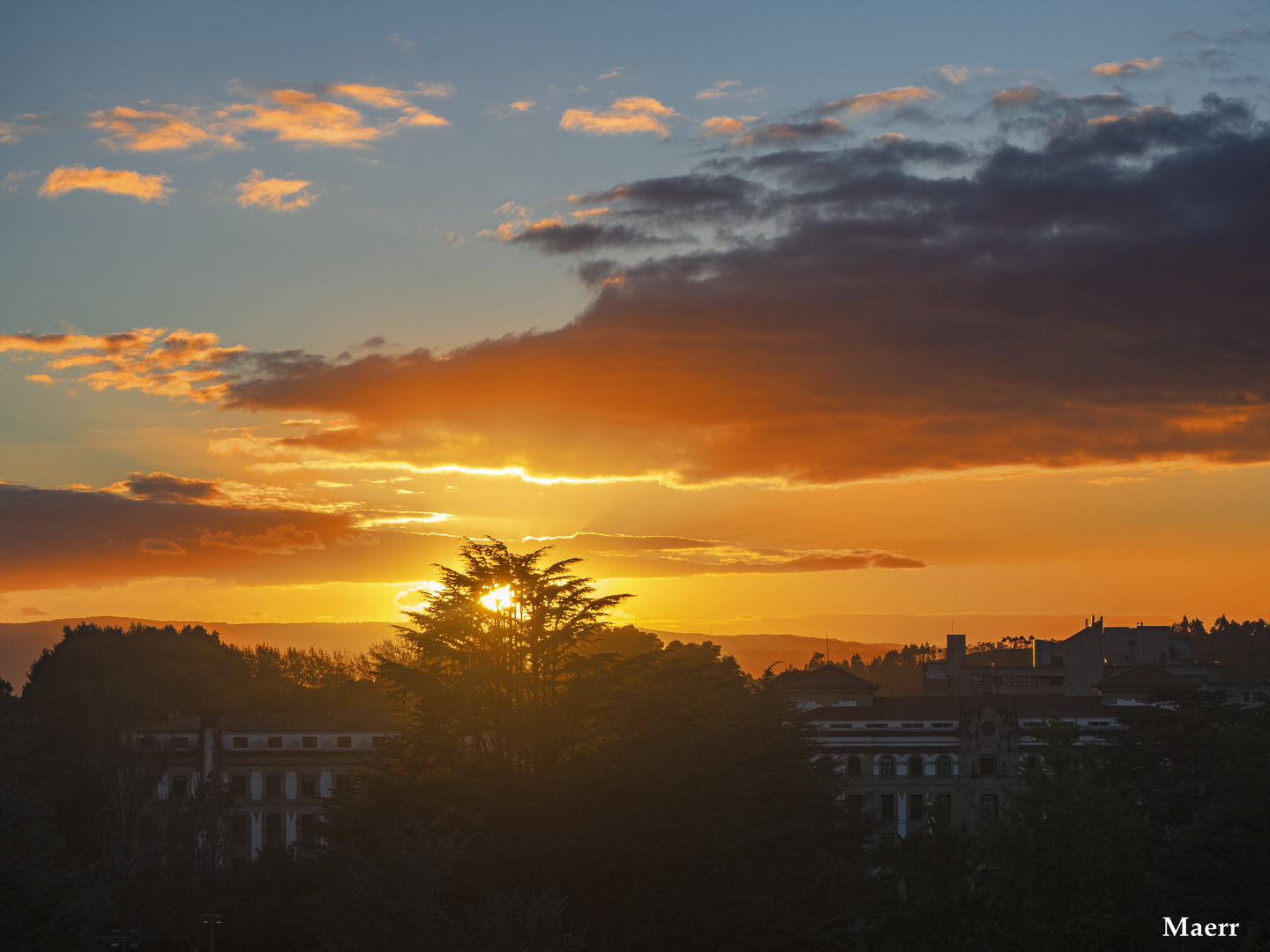 Puesta de sol de ayer.