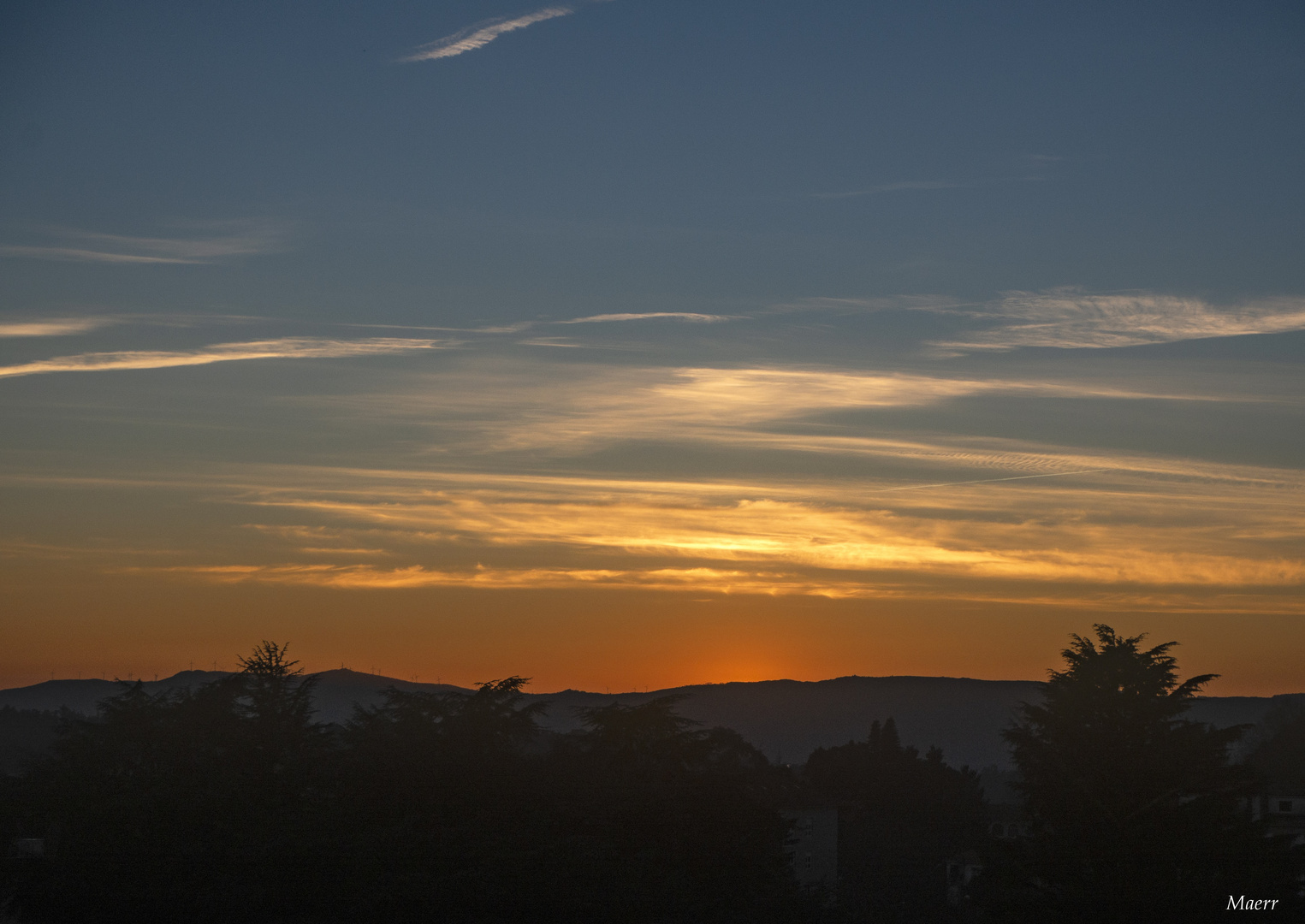 Puesta de sol del 6 de Enero.