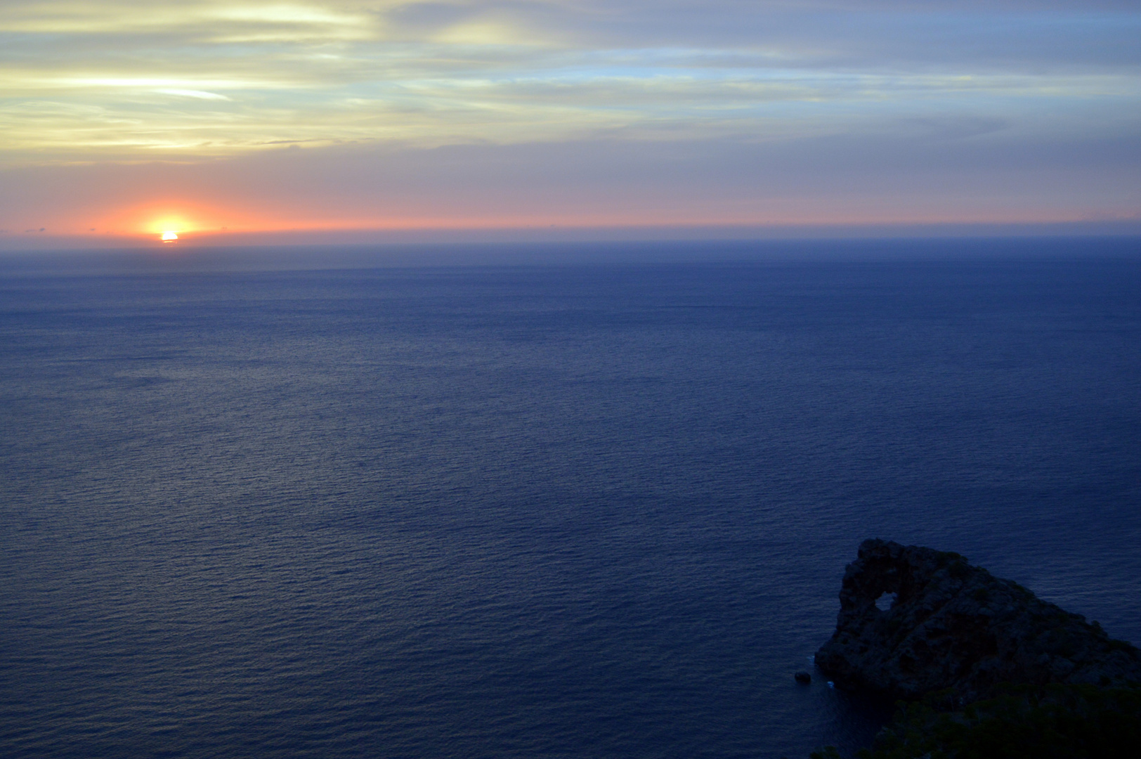 Puesta de Sol desde el mirador de Na Foradada-Mallorca