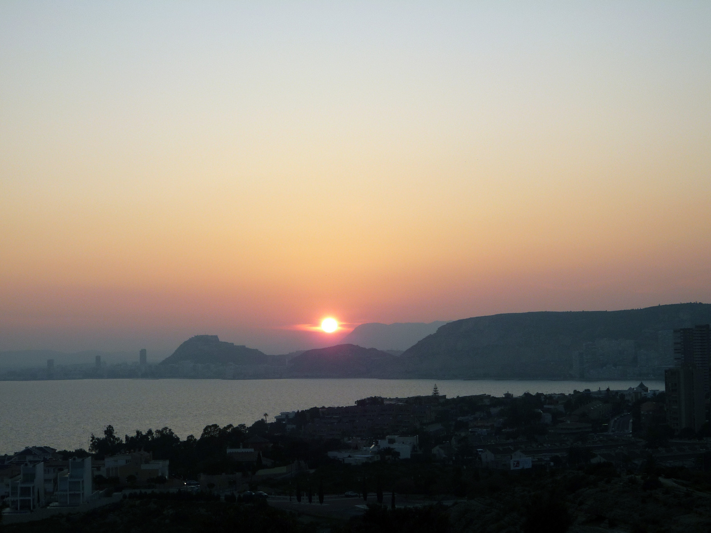 Puesta de sol en Alicante desde el Cabo Huertas