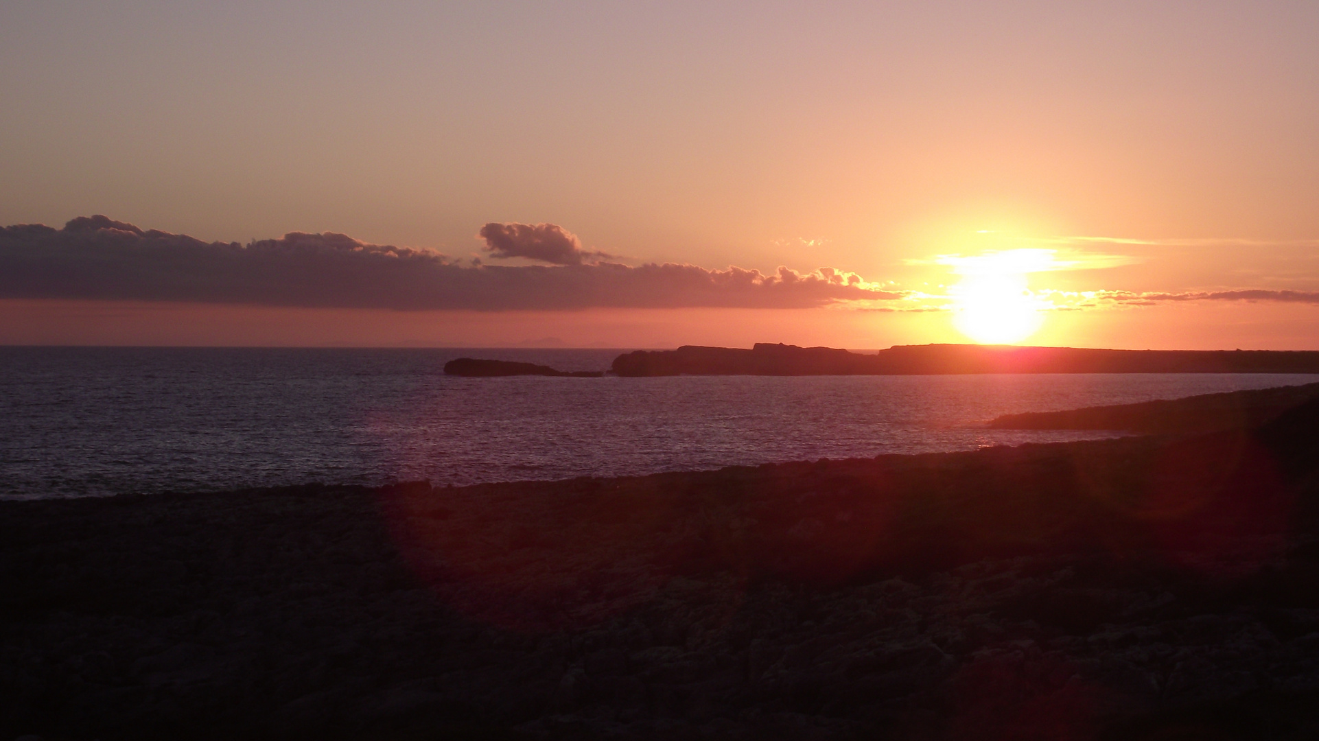 Puesta de sol en Binibeca