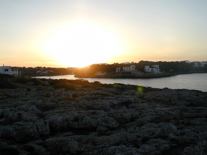 puesta de sol en Cala D'or