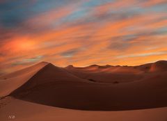 Puesta de sol en el desierto