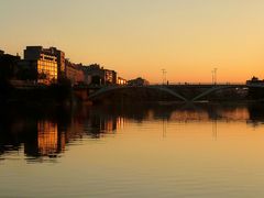 Puesta de sol en el Ebro
