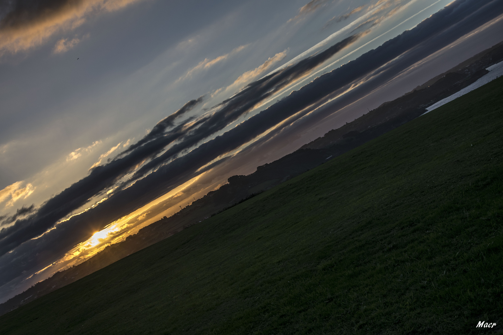 Puesta de sol en Gijón