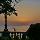 puesta de sol en la bahía de Cádiz