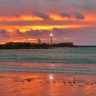 Puesta de sol en la Caleta de Cádiz