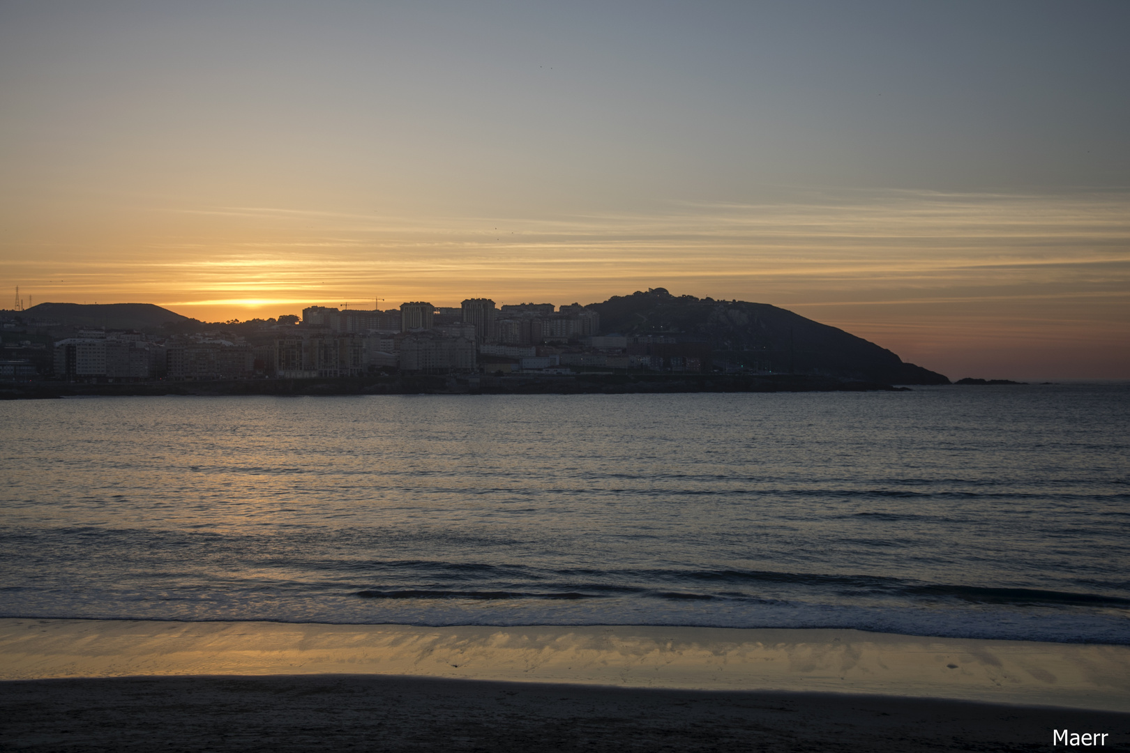 Puesta de sol en La Coruña