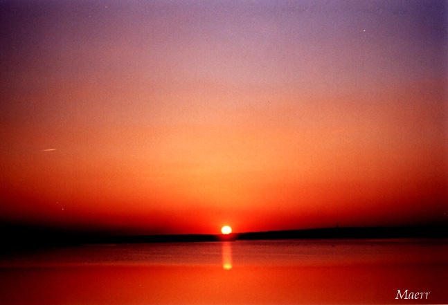 Puesta de sol en Rio Lobos 2003- Extremadura.