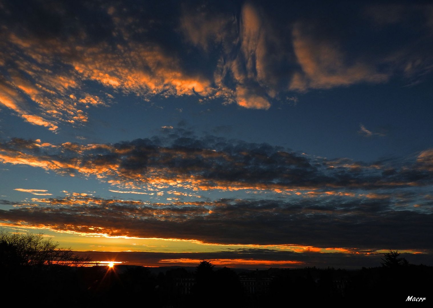 Puesta de sol en Santiago