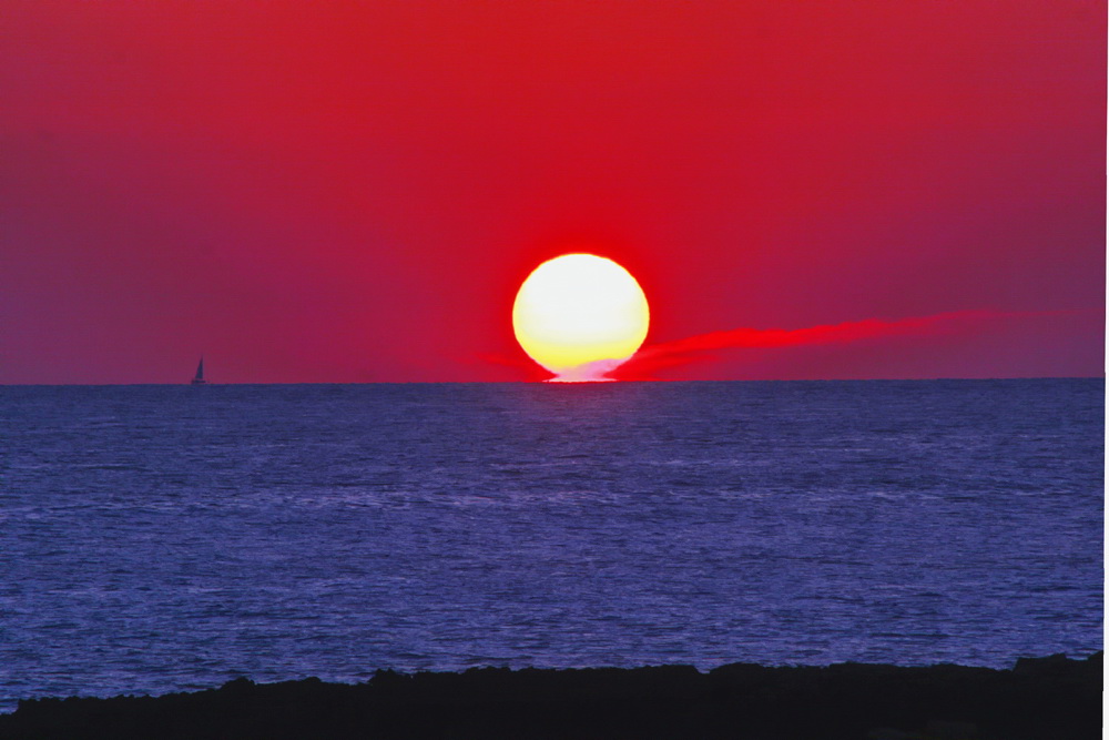 ... Puesta de sol en Ses Salines ...