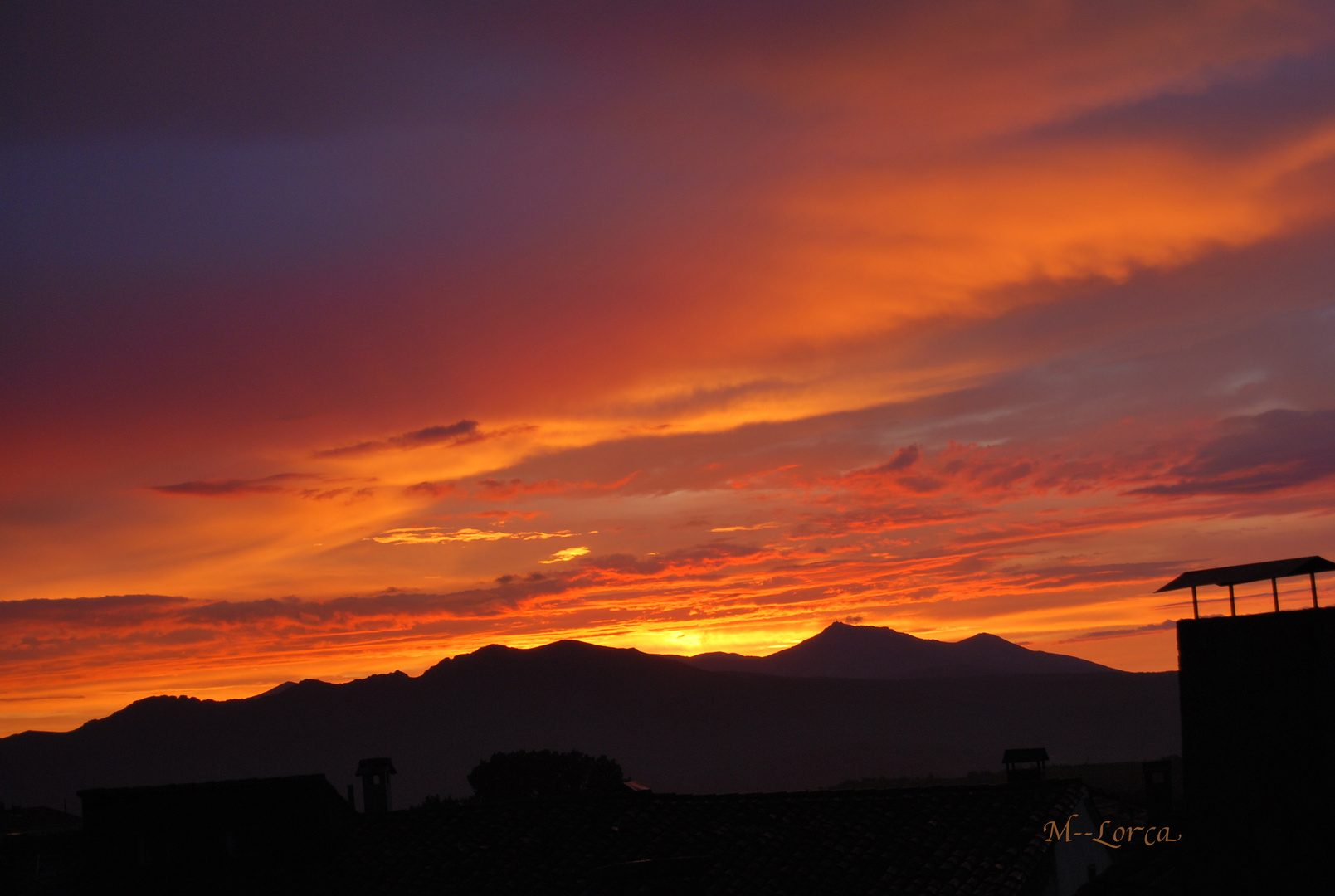 puesta de sol espectacular desde my balcon