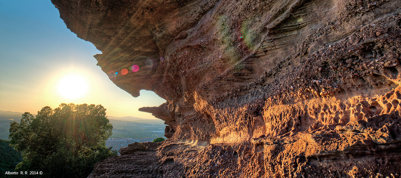 Puesta de sol panoramica