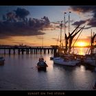 Puesta de sol sobre el Río Stour