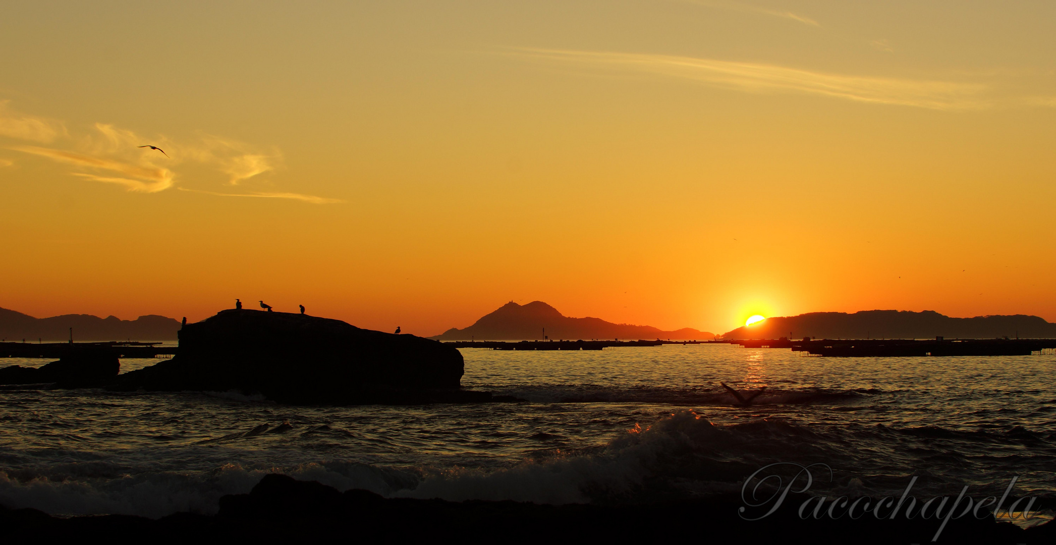 Puesta de Sol tras las Cies