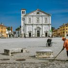 Pulizia in Piazza Grande a Palmanova