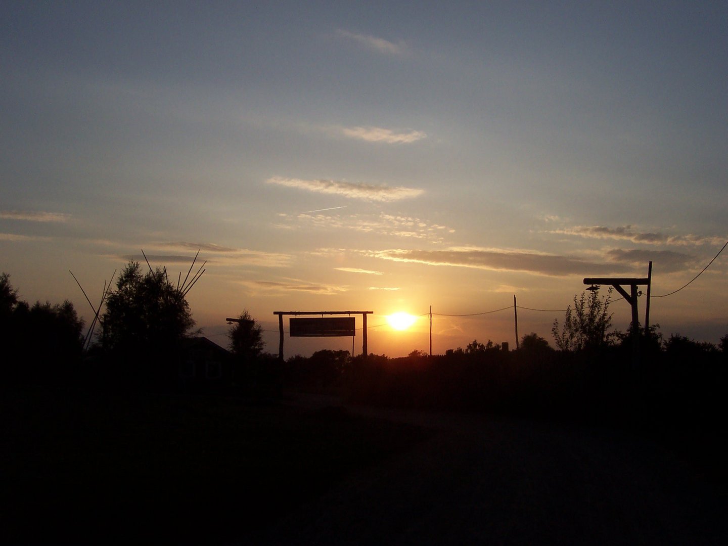 Pullman City im Harz bei Sonnenuntergang