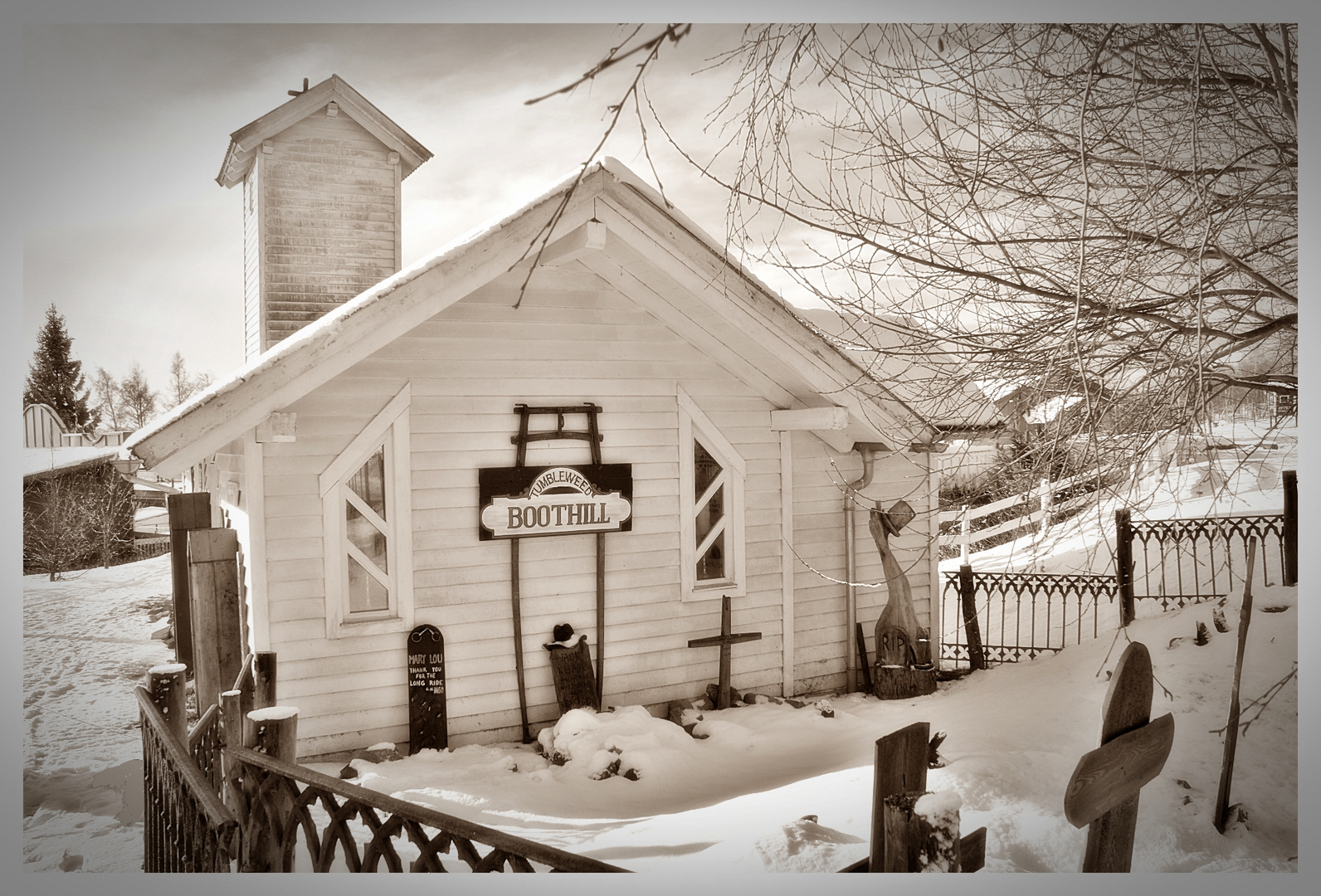 Pullman City - snow-covered boothill