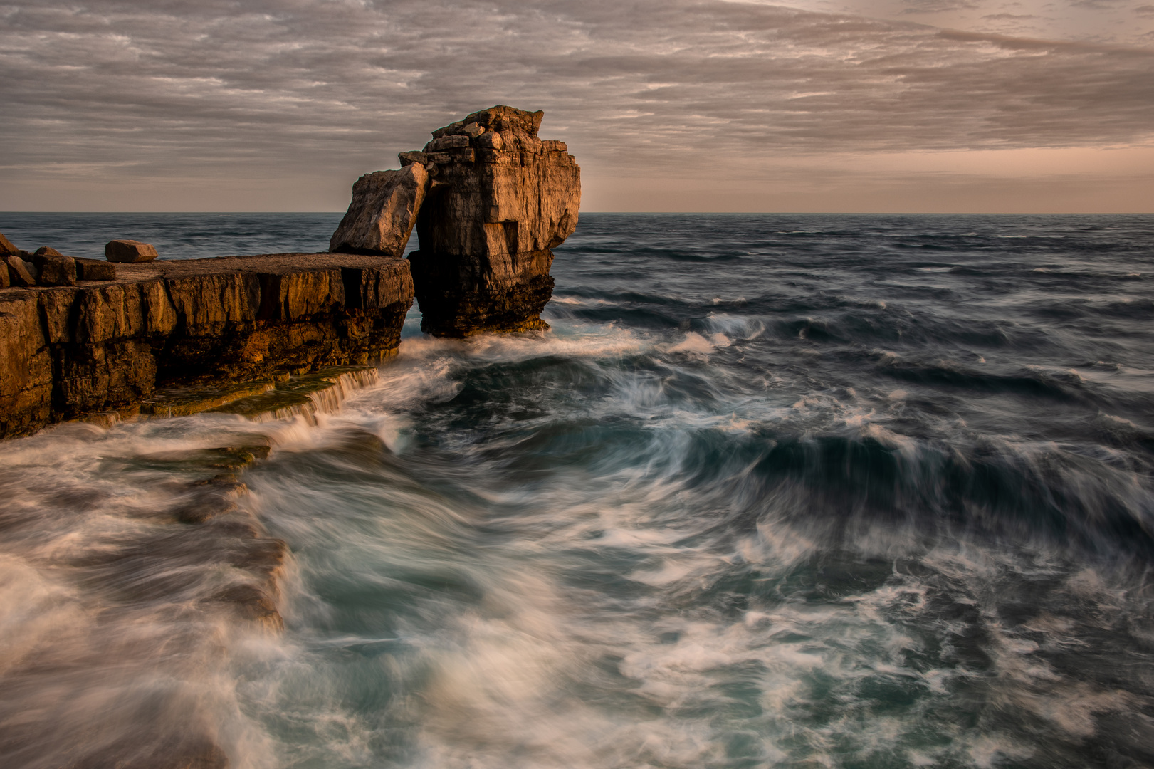 Pulpit rock in storm